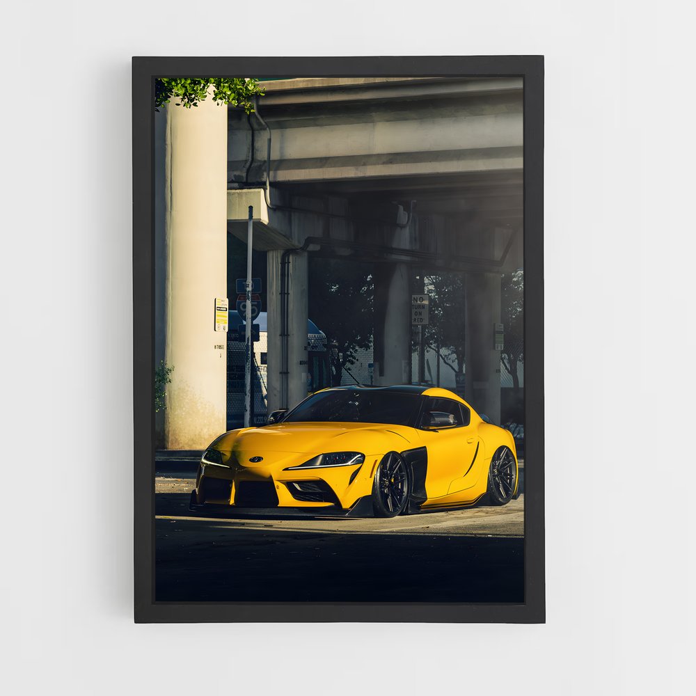 Poster Supra Jaune – affiche Toyota (vue 2)